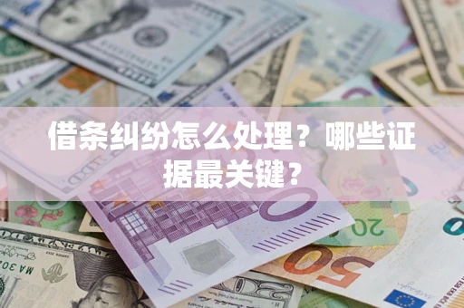 济南借条纠纷怎么处理？哪些证据最关键？