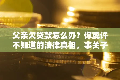 济南父亲欠贷款怎么办？你或许不知道的法律真相，事关子女未来