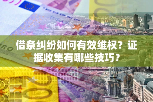 济南借条纠纷如何有效维权？证据收集有哪些技巧？