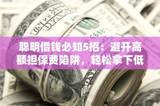 济南聪明借钱必知5招：避开高额担保费陷阱，轻松拿下低息贷款