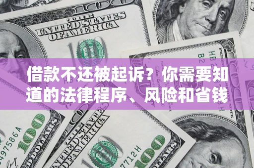 济南借款不还被起诉？你需要知道的法律程序、风险和省钱技巧