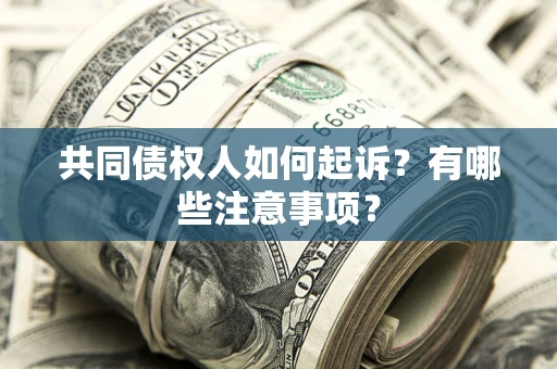 济南共同债权人如何起诉？有哪些注意事项？