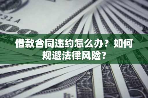 济南借款合同违约怎么办？如何规避法律风险？